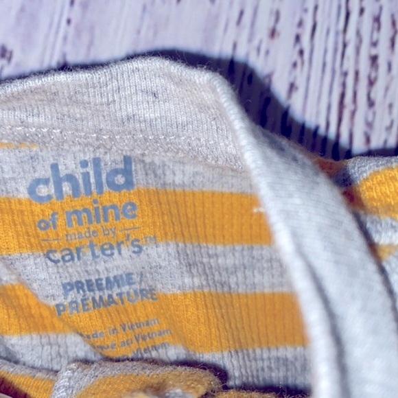 Child of mine by carters preemie onesie with nail guard sleeves - Picture 2 of 5